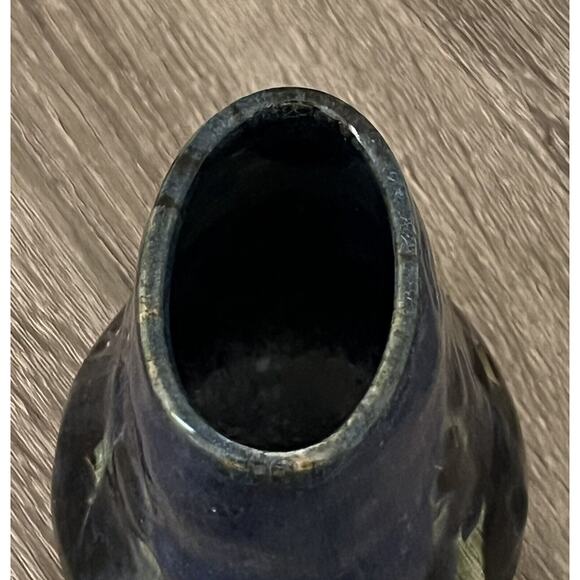 Gnarled Root Pottery 4.5"  Vase Low Country Signed Deborah Nicol 2003 Blues - Picture 6 of 8